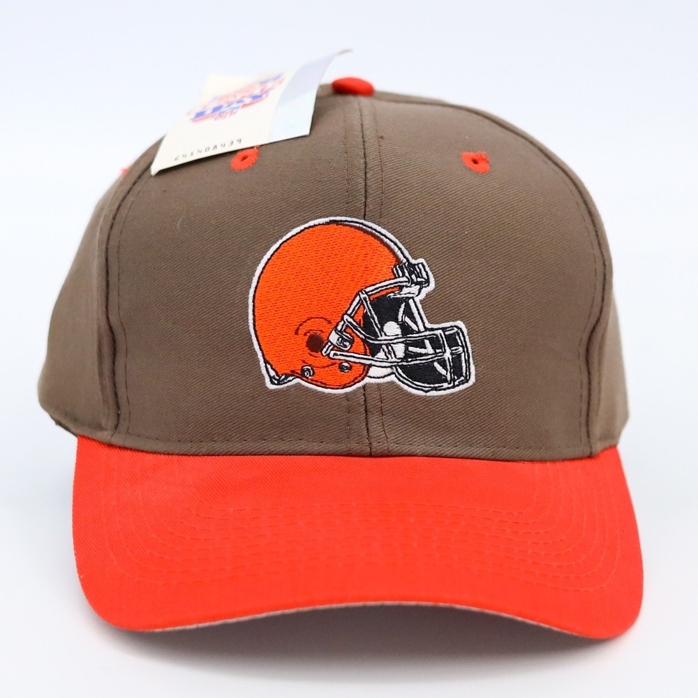 Vintage Logo Athletic Cleveland Browns Hat Mens Brown Orange NFL Snapback‎ NWT